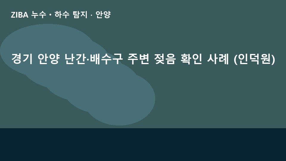 경기 안양 난간·배수구 주변 젖음 확인 사례 (인덕원)